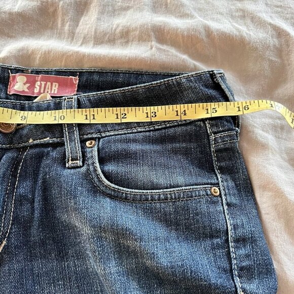 Women’s Star Low Rise Bootcut Blue Jeans 28 x‎ 32 Y2K Grunge 90s - Picture 6 of 9